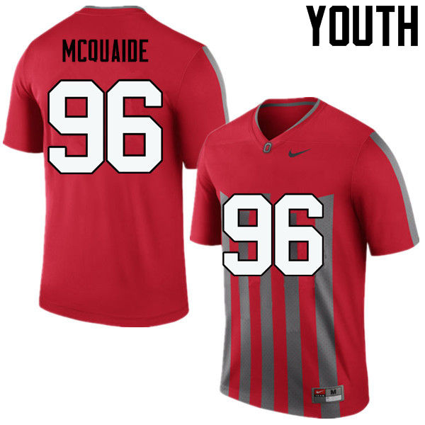 Ohio State Buckeyes Jake McQuaide Youth #96 Throwback Game Stitched College Football Jersey